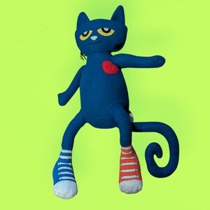 Pete the Cat Doll by Merrymakers (2010, Doll) 13" Blue with Blue and Orange Shoe